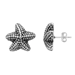 Sterling Silver Starfish Stud Earrings