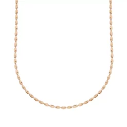 18k Rose Gold Over Silver Oval Chain Necklace