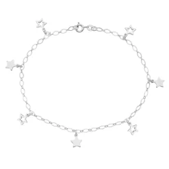 Sterling Silver Star Anklet