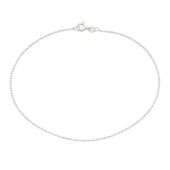 Sterling Silver Bead Anklet