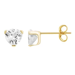 A&M 14k Gold Cubic Zirconia Tiny Stud Earrings