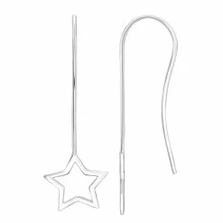 A&M Sterling Silver Star Wire Earrings