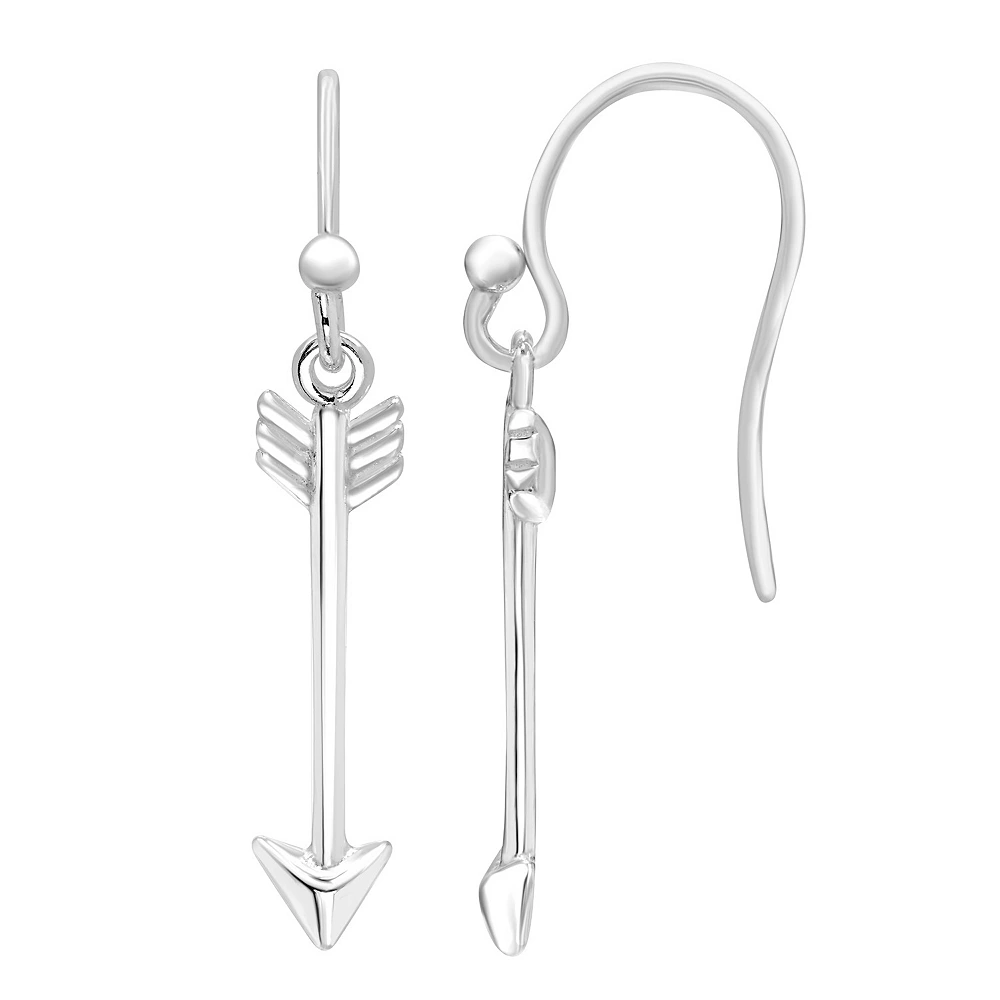 A&M Sterling Silver Arrow Earrings