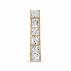 Amella Jewels 10k Gold Cubic Zirconia Dangle Belly Ring