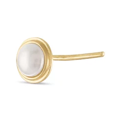 Amella Jewels 10k Gold White Cabochon L-Post Nose Stud