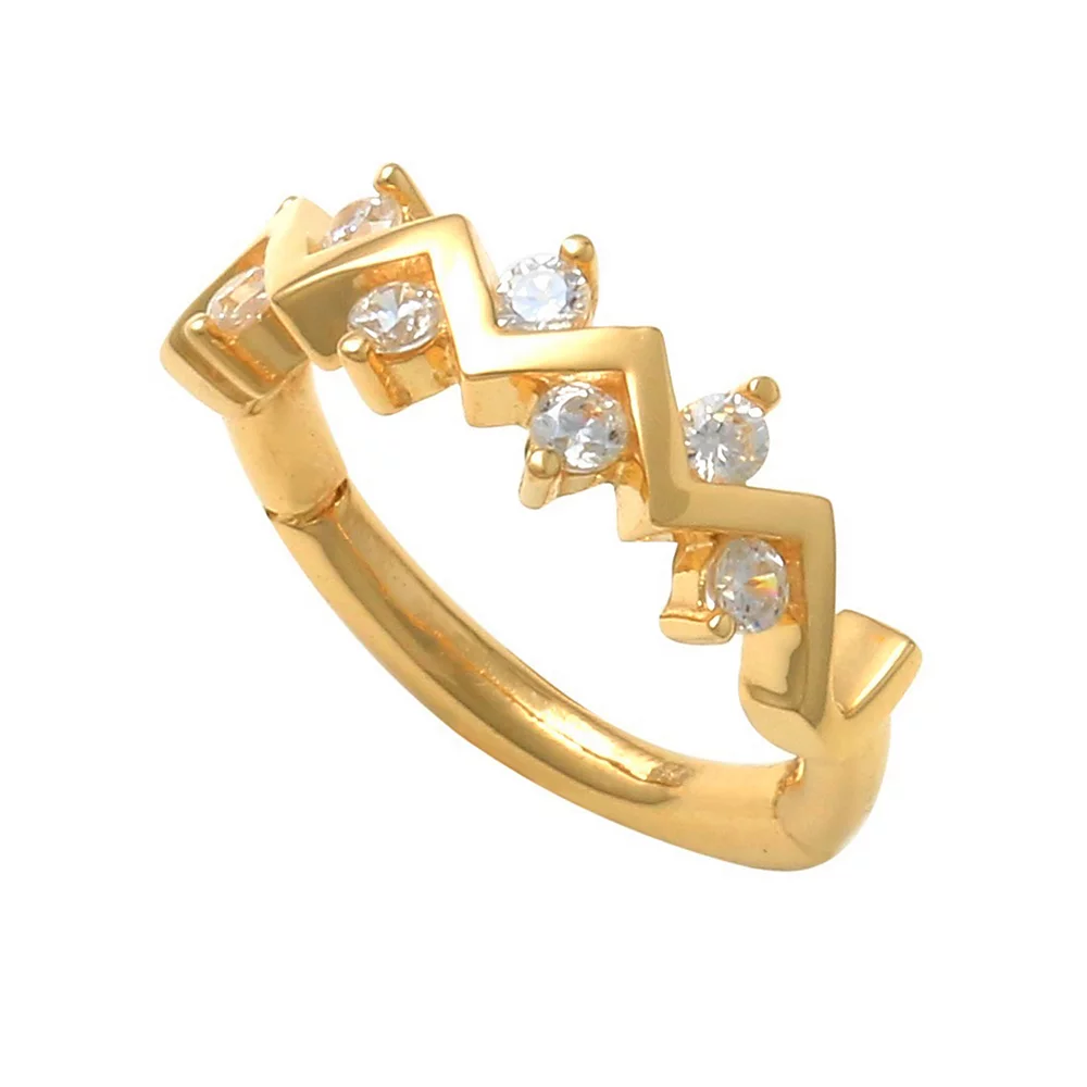 Amella Jewels 10k Gold & Cubic Zirconia Septum Nose Ring