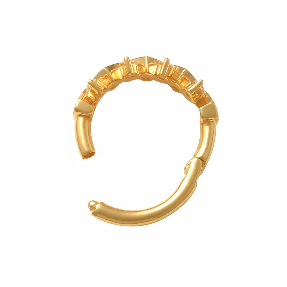 Amella Jewels 10k Gold & Cubic Zirconia Septum Nose Ring - Image 2