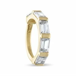 Amella Jewels 10k Gold Cubic Zirconia Clicker Septum Nose Ring