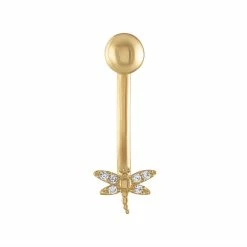 Amella Jewels 10k Gold Dragonfly Belly Button Ring